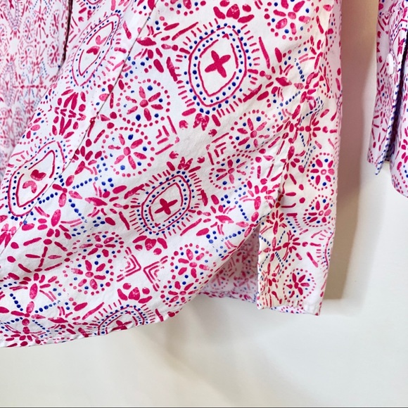 FOXCROFT Pink & Blue Easy Care Button Down Shirt - Picture 5 of 12